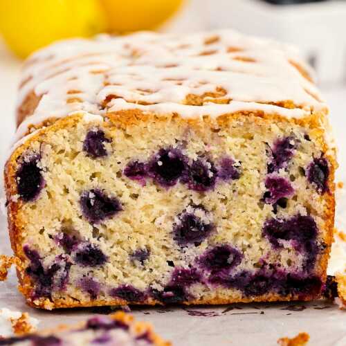 sliced lemon bread on table